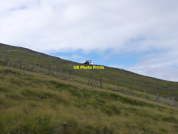 Photo 6"x4" Mountainside above Nevis Range Gondola top station with chairlift top Allt Daim c2010