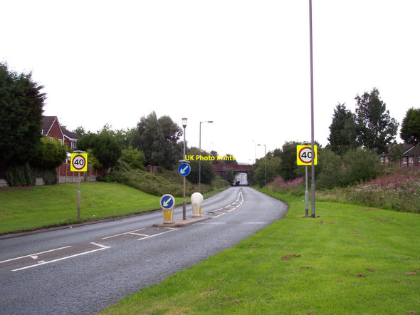 Photo 6"x4" Ex Great Central Railway trackbed used by road at Haydock Haydock c2010