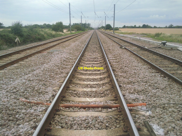 Photo 6"x4" Looking down the line at Abbotts Ripton Abbots Ripton c2010