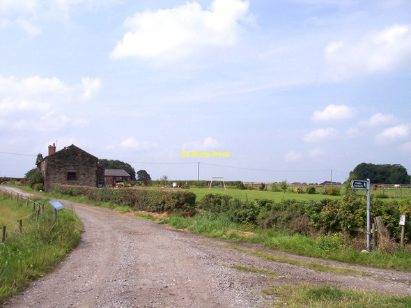 Photo 6"x4" Public Footpath sign near Holiday Moss Farm Rainford c2010