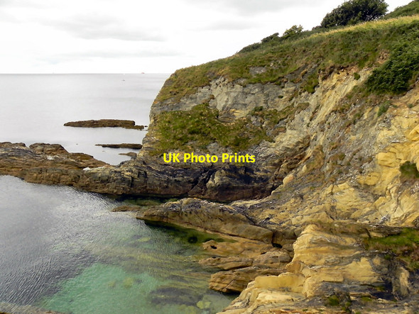 Photo 6"x4" Cliffs, South of Maenporth Maenporth c2010