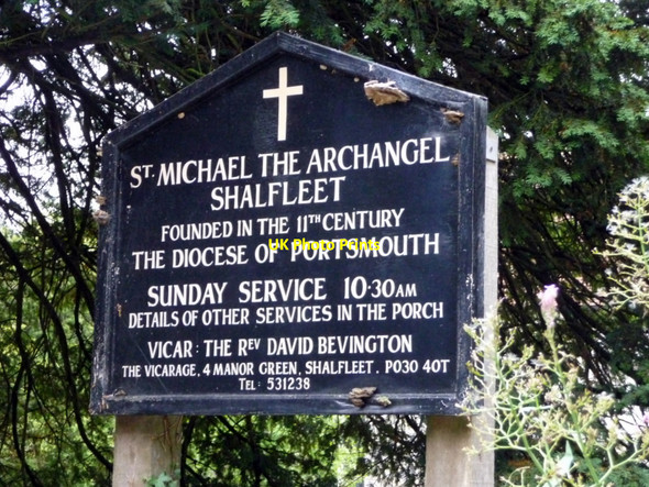 Photo 6"x4" Information Board, St Michael the Archangel, Shalfleet, Isle of Wight Shalfleet c2010