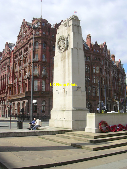 Photo 6"x4" War Memorial and Midland Hotel, Manchester Manchester c2010