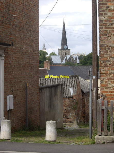 Photo 6"x4" View of St Cuthbert's Church spire, Darlington Darlington c2010