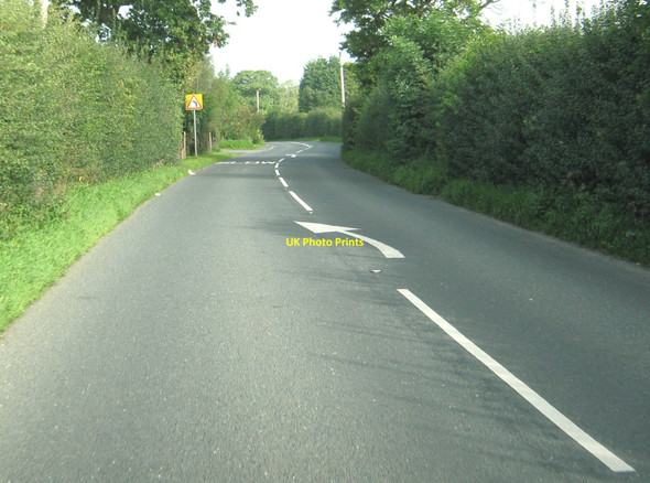 Photo 6"x4" Approaching a bend on Runshaw Lane Runshaw Moor c2010