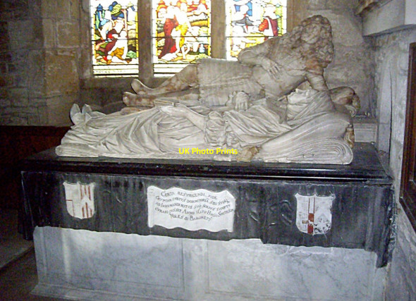 Photo 6"x4" Smithson tomb chest, St John the Baptist church, Stanwick Forcett c2010