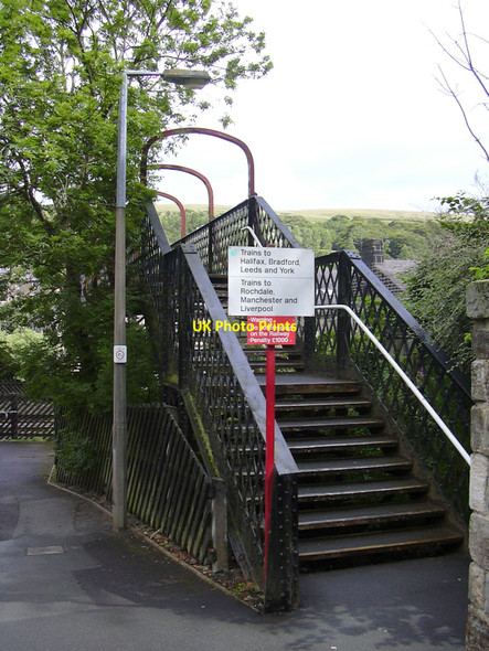 Photo 6"x4" Footbridge, Walsden Railway Station, West Yorkshire Todmorden c2010