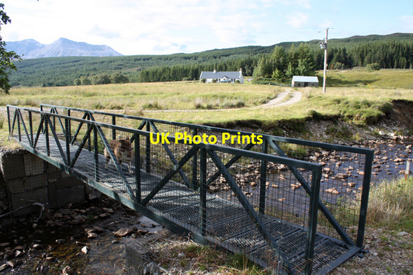 Photo 6"x4" Footbridge over Allt na Feithe Ruaidhe Coulin Lodge c2010