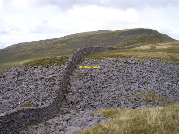 Photo 6"x4" A dip in the ridge on Whernside is faithfully followed by the wall Chapel-le-Dale c2010
