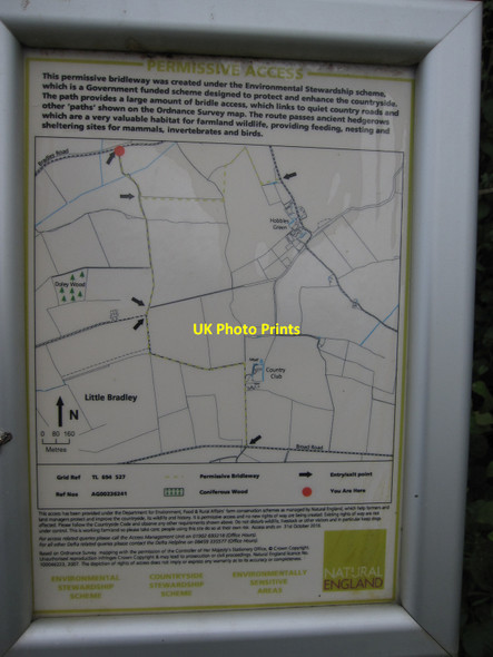 Photo 6"x4" Permissive access sign East Green\/TL6853 c2010