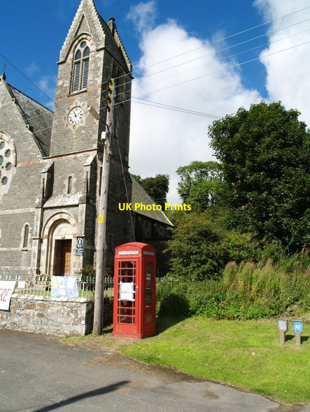 Photo 6"x4" Red Telephone Box, Dundrennan. Dundrennan c2010