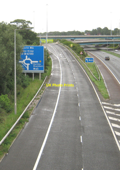 Photo 6"x4" Slip road at junction 29, northbound on the M6 Bamber Bridge c2010