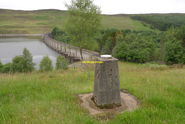 Photo 6"x4" Errochty Dam survey pillar Trinafour c2010