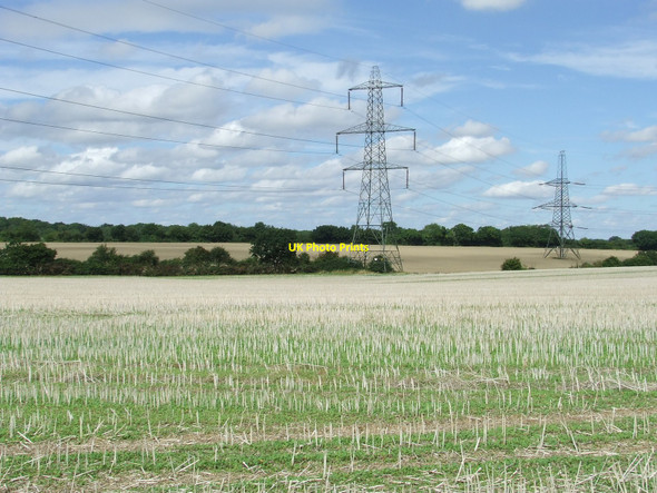 Photo 6"x4" Blue skies and pylons Barking\/TM0753 c2010