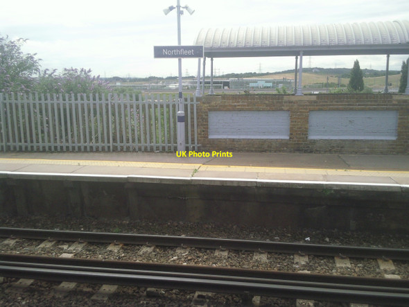 Photo 6"x4" Ebbsfleet International station from Northfleet station Northfleet c2010