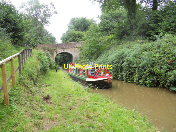 Photo 6"x4" Narrow boat on narrow canal Cheswardine c2010
