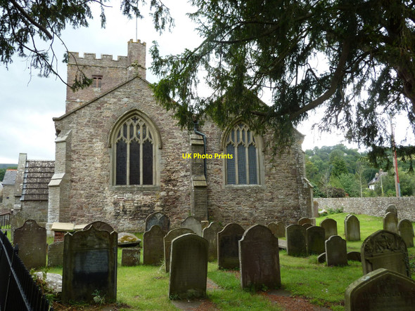Photo 6"x4" St Catwg's church and churchyard, Llangattock Legar c2010