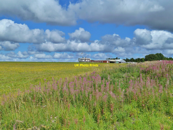 Photo 6"x4" Club House and Glider Field, Yorkshire Gliding Club High Kilburn c2010