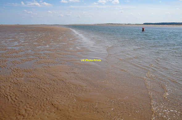 Photo 6"x4" Western Brancaster Harbour, Brancaster Bay Marsh Side c2010