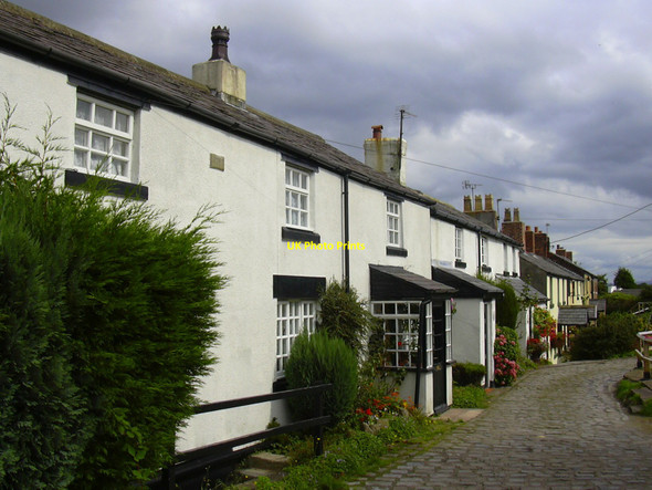 Photo 6"x4" Cottages on the Leeds-Liverpool Canal at Lathom, Lancashire Burscough Bridge c2010
