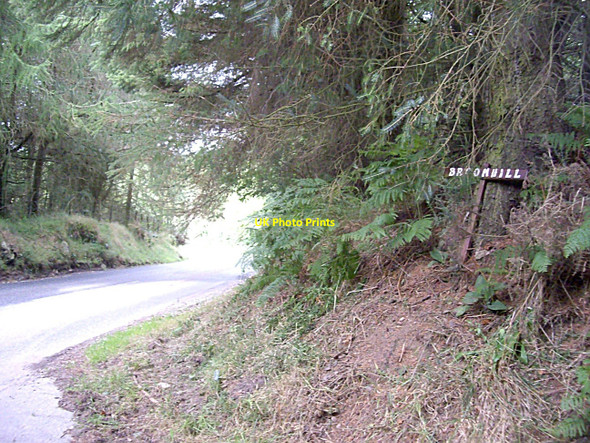 Photo 6"x4" Junction of the lane from Broomhill with the public road Blacktop c2010