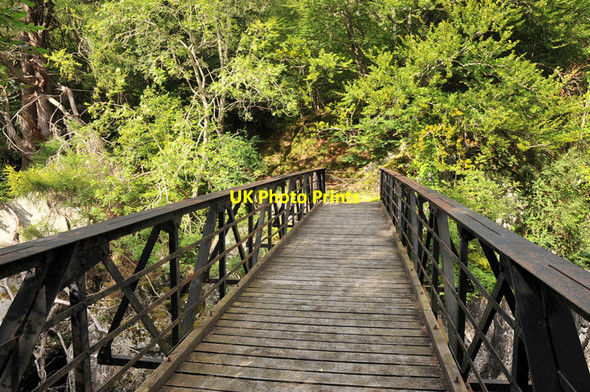 Photo 6"x4" Footbridge over the River Lyon Fortingall c2010