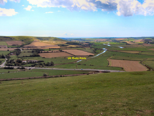 Photo 6"x4" View from Mount Caburn Beddingham c2010