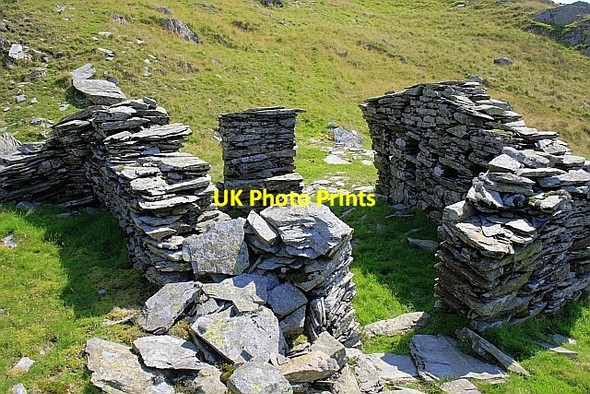 Photo 6"x4" Ruin, White Pike Seathwaite\/SD2296 c2010