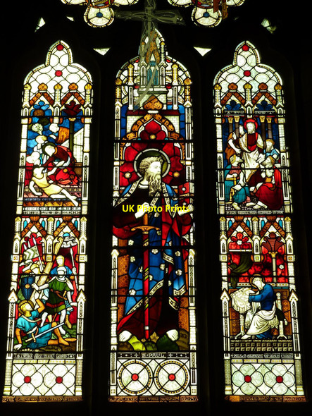 Photo 6"x4" St. Paul's church, Rusthall - stained glass window Royal Tunbridge Wells c2010