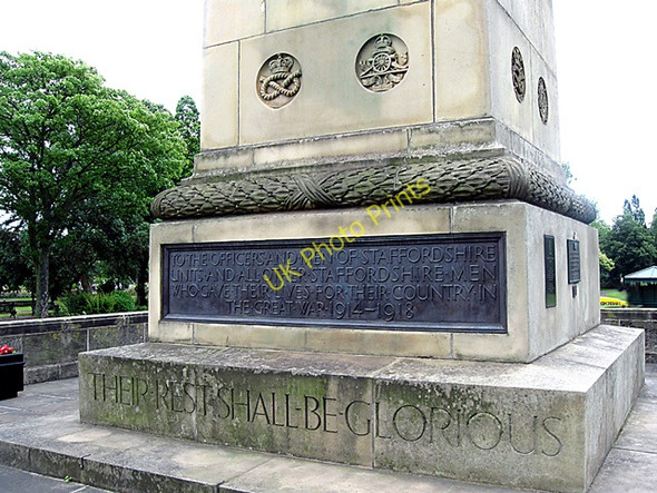 Photo 6"x4" World War One Memorial Plaque, Stafford Stafford c2009