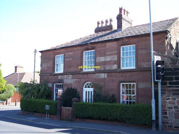 Photo 6"x4" Sandstone cottage on Delph Lane Prescot c2010