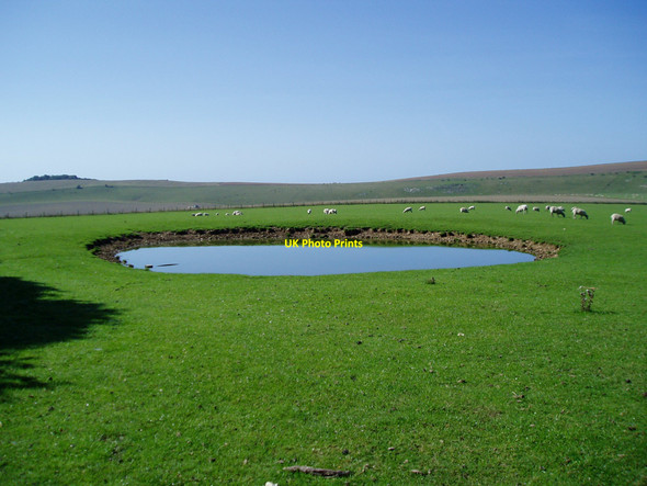 Photo 6"x4" Dew Pond at Coombe Head Coombes c2010