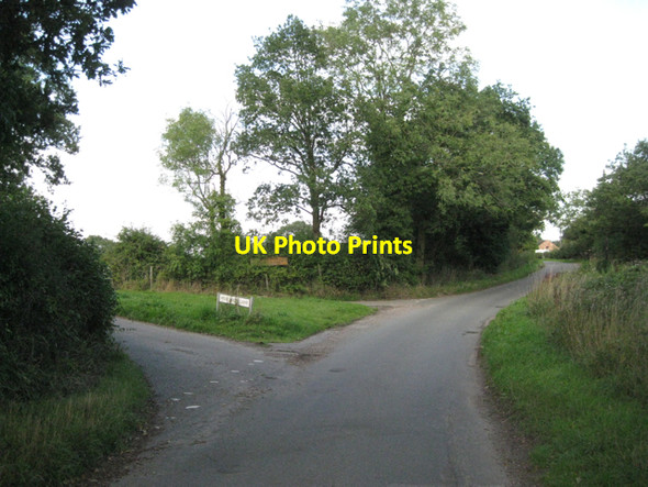 Photo 6"x4" Bushwood Lane at the Hole House Lane turn Copt Green c2010