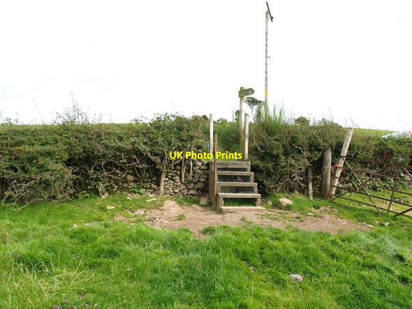 Photo 6"x4" Stile at beginning of footpath Old Bridge of Urr c2010