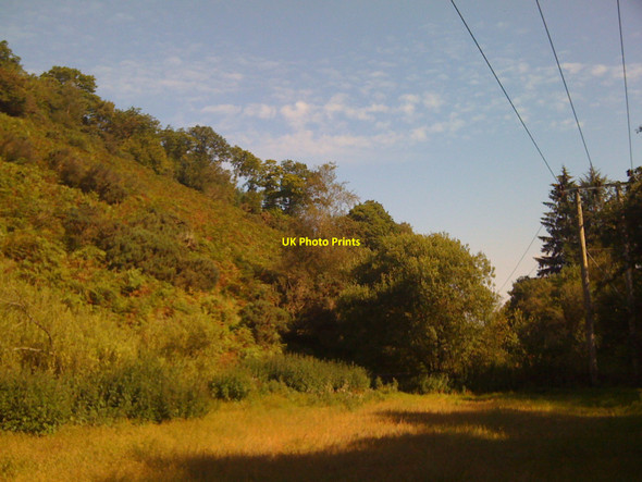 Photo 6"x4" Power lines at the foot of a steep hill Woodhead\/NX9171 c2010
