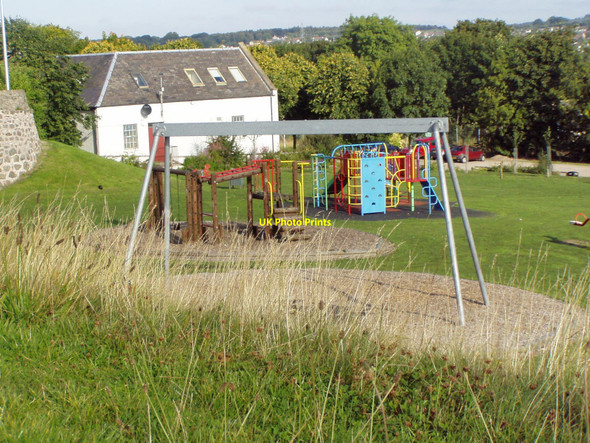 Photo 6"x4" Play equipment with SHMU in background Cummings Park c2010