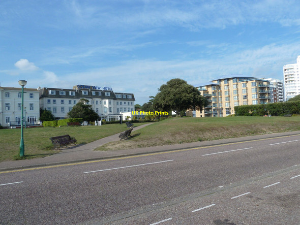 Photo 6"x4" Open space and the Ocean View Hotel, East Overcliff Drive Bournemouth c2010