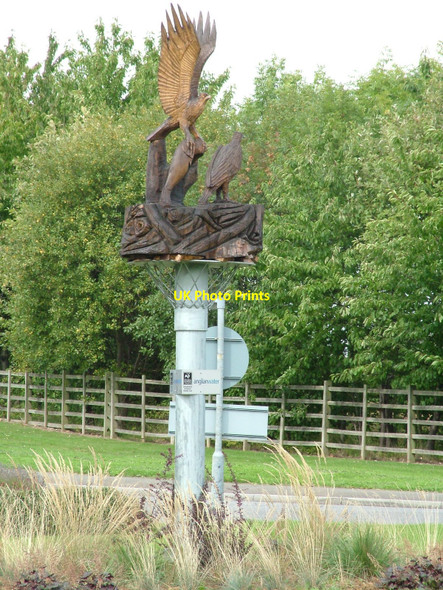 Photo 6"x4" Osprey Carving Oakham\/SK8509 c2010
