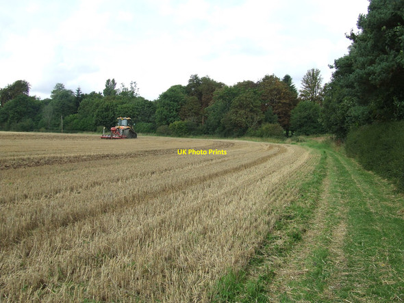Photo 6"x4" Stubble Field Felsham c2010