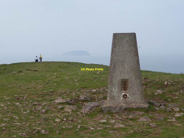 Photo 6"x4" Trig point, Brean Down Brean c2010