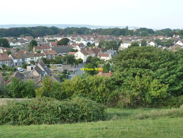 Photo 6"x4" Old Church Road and view from the hill, Uphill Uphill\/ST3158 c2010