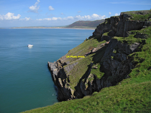 Photo 6"x4" Above Kitchen Corner Rhossili c2010