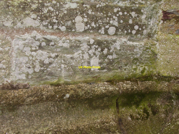 Photo 6"x4" A dated bench mark Bridgend\/SX5548 c2010