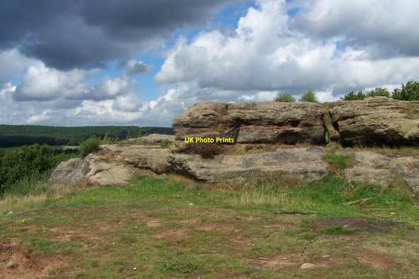 Photo 6"x4" Sandstone Rocks On Etching Hill Rugeley c2010