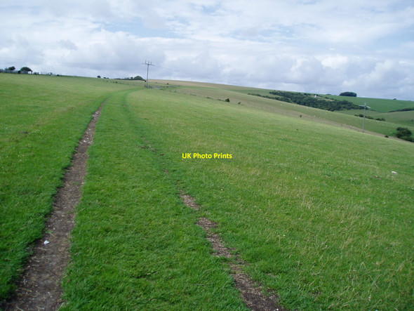 Photo 6"x4" Sussex Border Path on Ewebottom Hill Patcham c2009