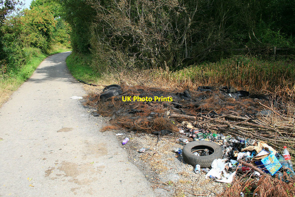 Photo 6"x4" Burnt fly-tip Eastwood\/SK4646 c2010