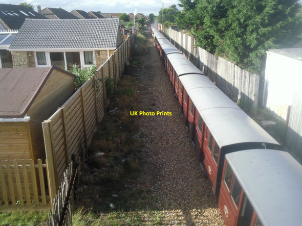 Photo 6"x4" Train passing under Derville Road bridge Greatstone-on-Sea c2010