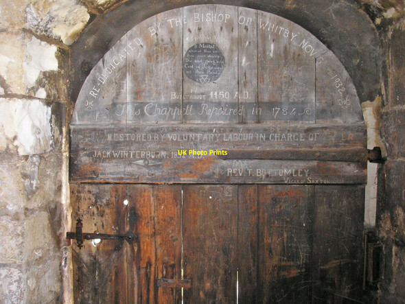 Photo 6"x4" Church door Saxton c2010