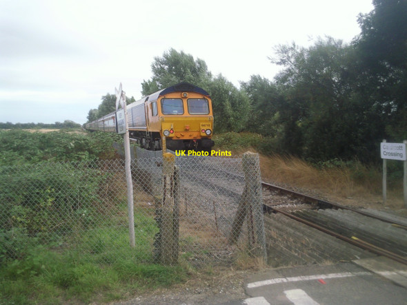 Photo 6"x4" Looking south from Caldecott Crossing Lydd c2010