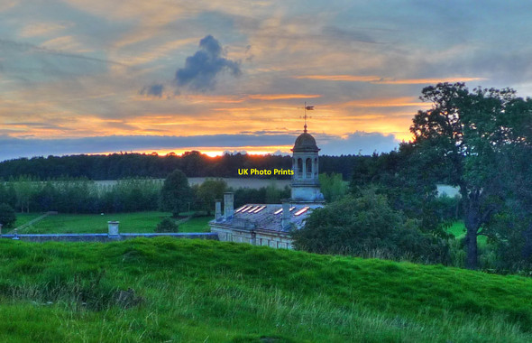 Photo 6"x4" Fineshade Abbey at sunset Blatherwycke c2010